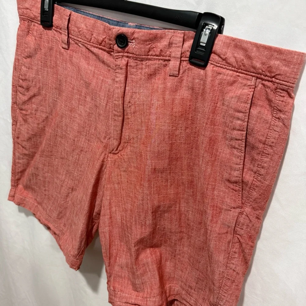Banana Republic Chambray Shorts 36 Linen-Look Cotton‎ Summer Casual Resort Style